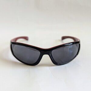 NWT Vintage 90's Plastic Rectangle Sport Wrap Sunglasses (S.Black & S.Burgundy)